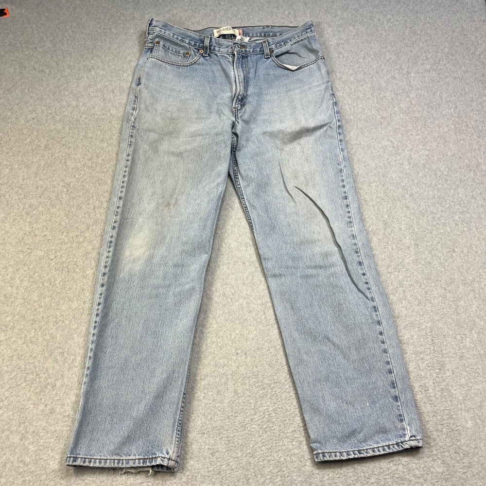 Vintage Levis 550 Jeans Mens 38x34 (Fits 36x32) Light Wash Blue Relaxed Fit
